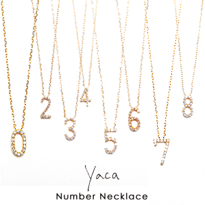『Number necklace』yaca ON LINE STORE販売開始