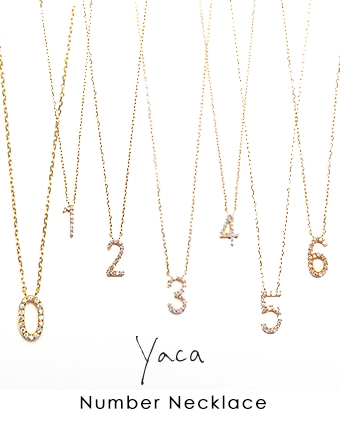 『Number necklace』yaca ON LINE STORE販売開始